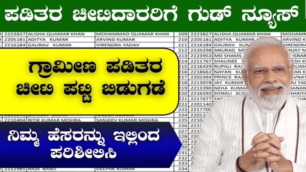 gramin ration card list